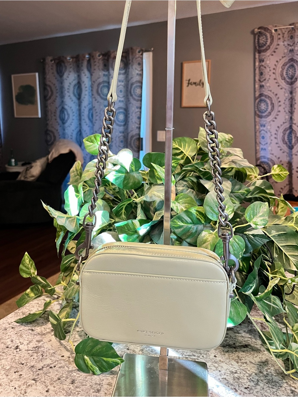 Kurt Geiger Crystal Butterfly Leather Crossbody Camera Bag - Picture 5 of 13